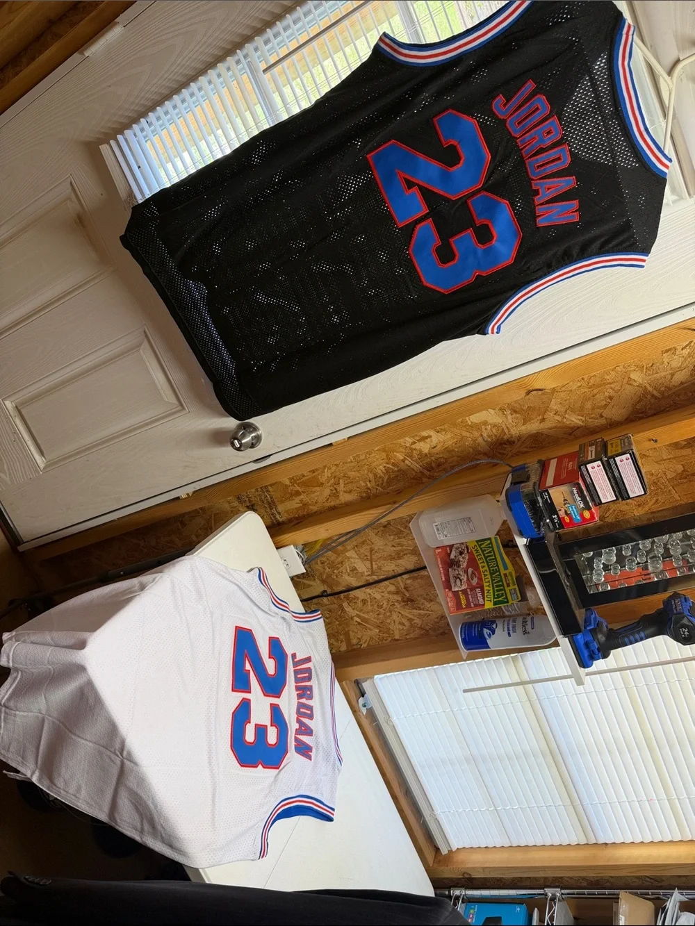Jordan Black/White Jersey with Blue and Red Trim ( XXXL)